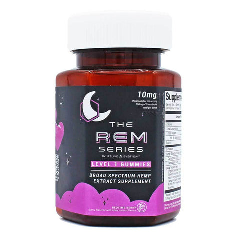 Relive Everyday - RE-Assure Hemp CBD Gummies REM Series - Level 1 - Bedtime Berry