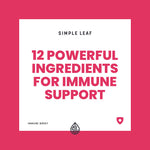 Simple Leaf Immune Boost CBD Capsules 12 Ingredients