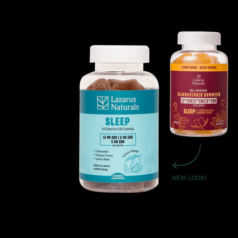 Lazarus Naturals CBD Sleep Gummies - Full Spectrum - Lemon Mango - 40ct - NEW