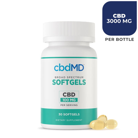 cbdMD - CBD Oil Softgel Capsules - 3000mg - 30ct