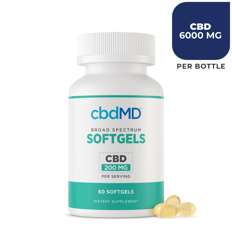 cbdMD - CBD Oil Softgel Capsules - 6000mg - 60ct