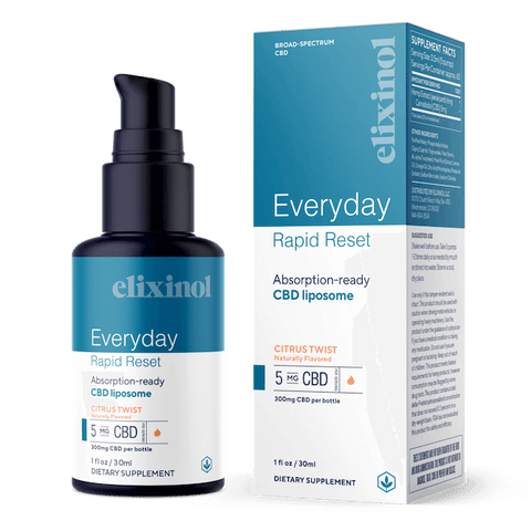Elixinol - Everyday Rapid Reset Liposome - BS - Citrus Twist - 300MG - Bottle and Box