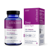 Elixinol Sleep Good Night Capsules - 60ct - Bottle and Box