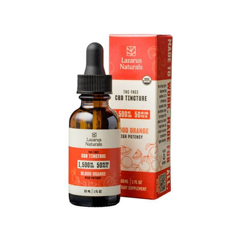 Lazarus Naturals - Blood Orange High Potency CBD Isolate Tincture 30ml - Bottle & Box - NEW