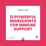 Simple Leaf Immune Boost CBD Capsules 12 Ingredients